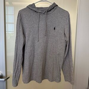 Polo Ralph Lauren Cotton Jersey Long-Sleeve Hoodie  small grey